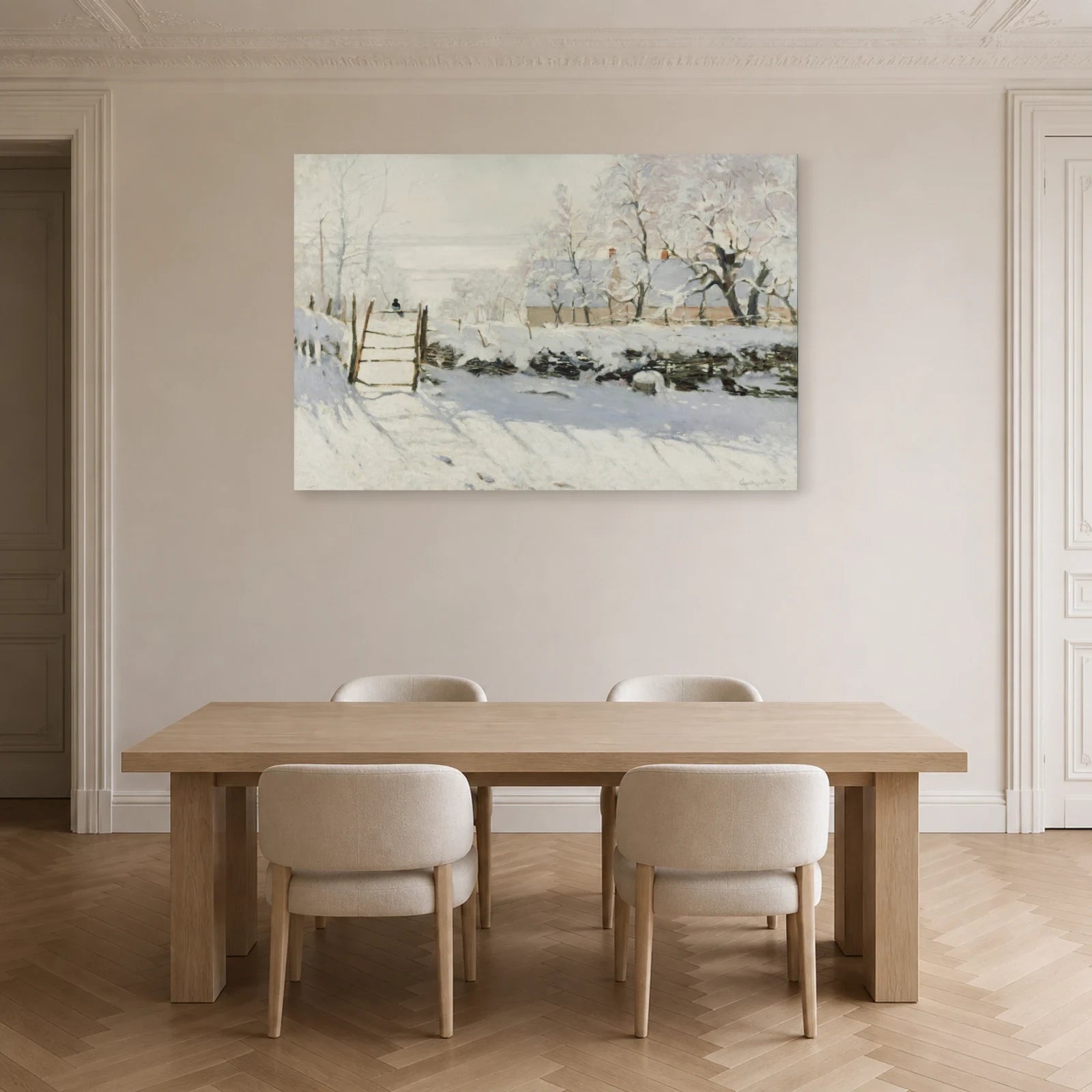 Tableau La Pie – Claude Monet dans une salle à manger - Art Virtuoso