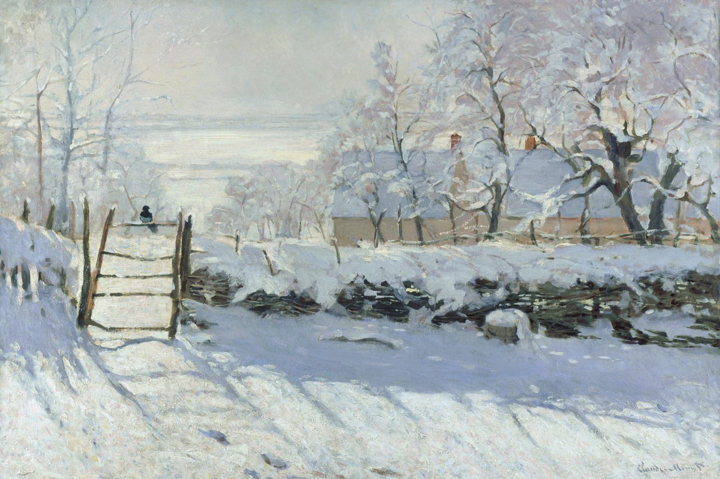 Tableau La Pie de Monet sur grande toile taille XXL
