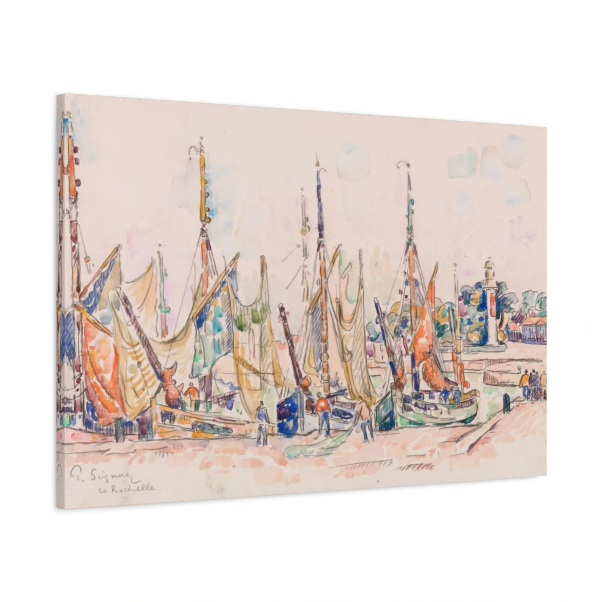 Tableau La Rochelle (1911) – Paul Signac - toile 3D avec bords imprimés - Art Virtuoso