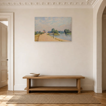 Tableau La Route de Hampton Court à Molesey – Alfred Sisley dans une entrée ou un couloir - Art Virtuoso