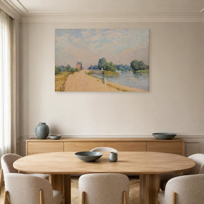 Tableau La Route de Hampton Court à Molesey – Alfred Sisley dans une salle à manger - Art Virtuoso