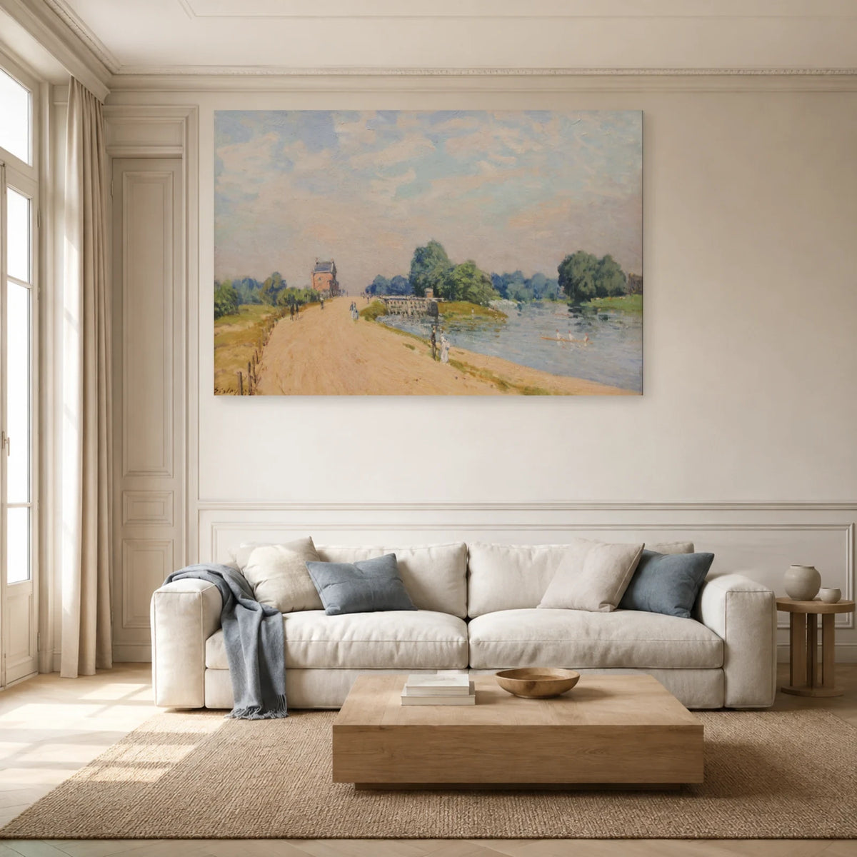 Tableau La Route de Hampton Court à Molesey – Alfred Sisley dans un salon - Art Virtuoso