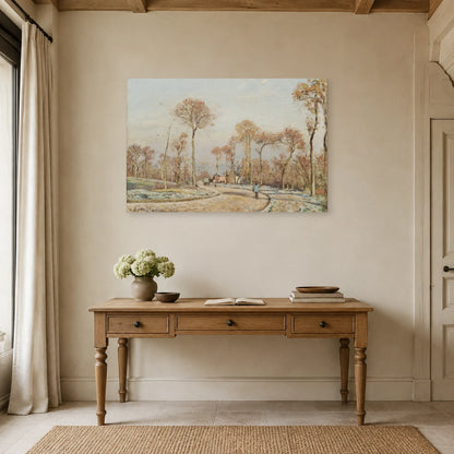 Tableau La Route de Versailles à Louveciennes, gelée matinale – Camille Pissarro dans un bureau - Art Virtuoso