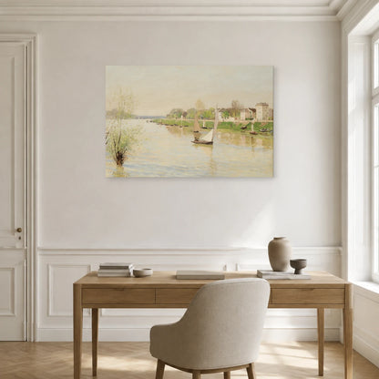 Tableau La Seine à Argenteuil – Alfred Sisley dans un bureau - Art Virtuoso