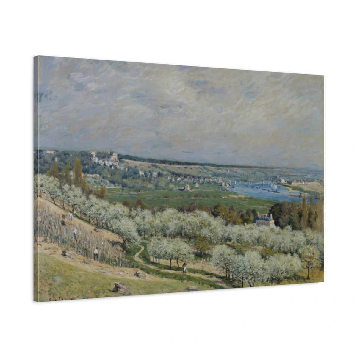 Tableau La Terrasse de Saint-Germain, printemps – Alfred Sisley - toile 3D avec bords imprimés - Art Virtuoso