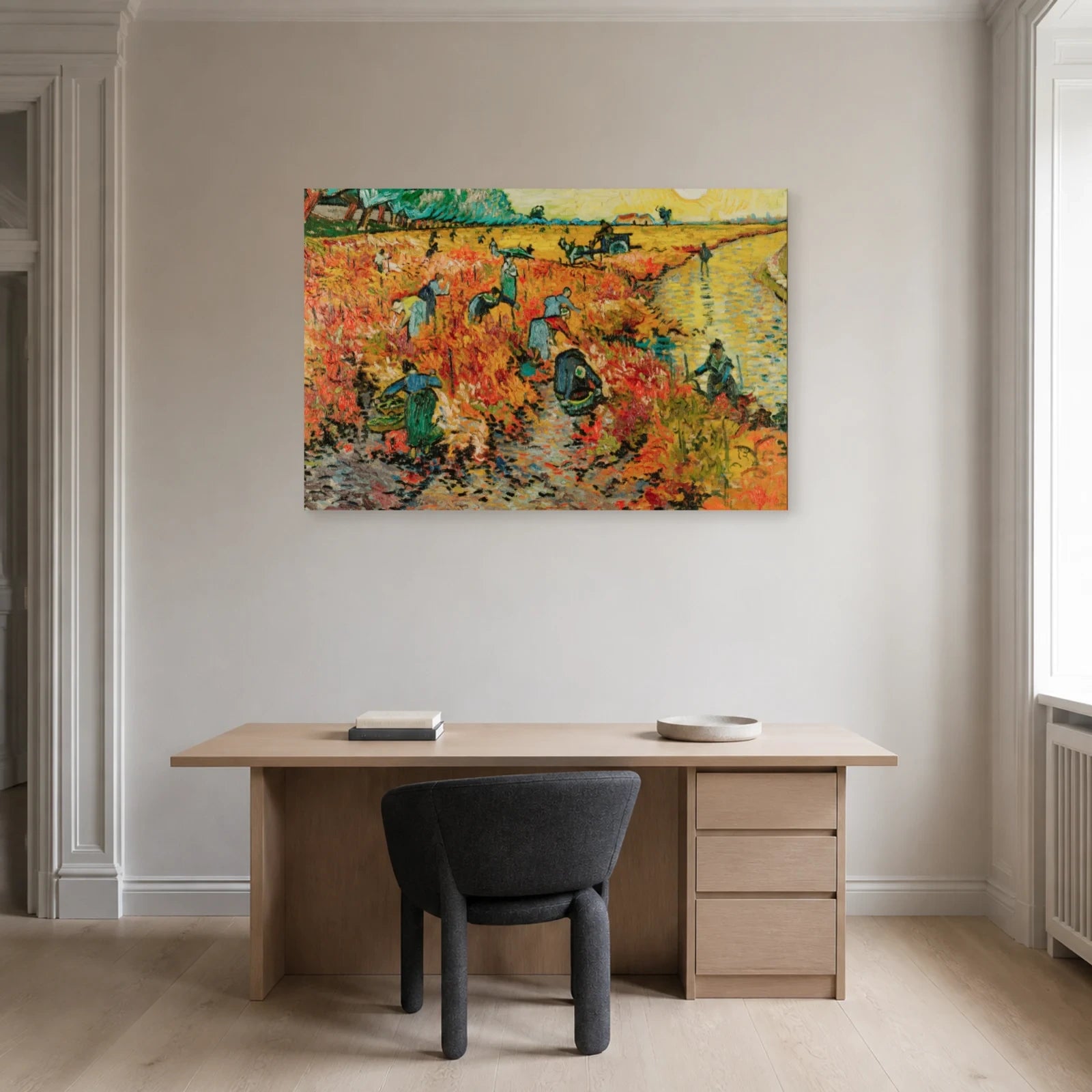 Tableau La Vigne rouge – Vincent van Gogh dans un bureau - Art Virtuoso