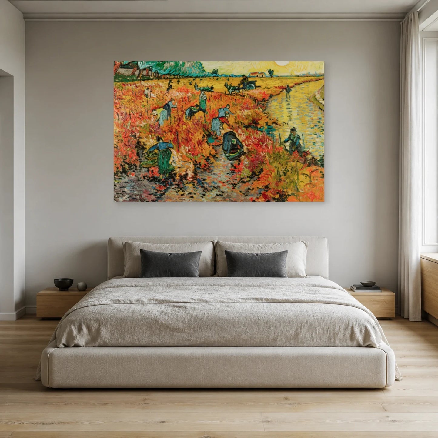 Tableau La Vigne rouge – Vincent van Gogh dans une chambre - Art Virtuoso