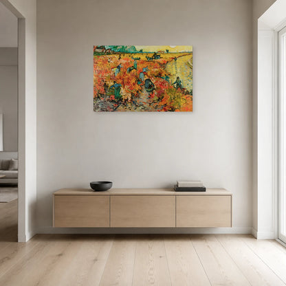 Tableau La Vigne rouge – Vincent van Gogh dans une entrée ou un couloir - Art Virtuoso