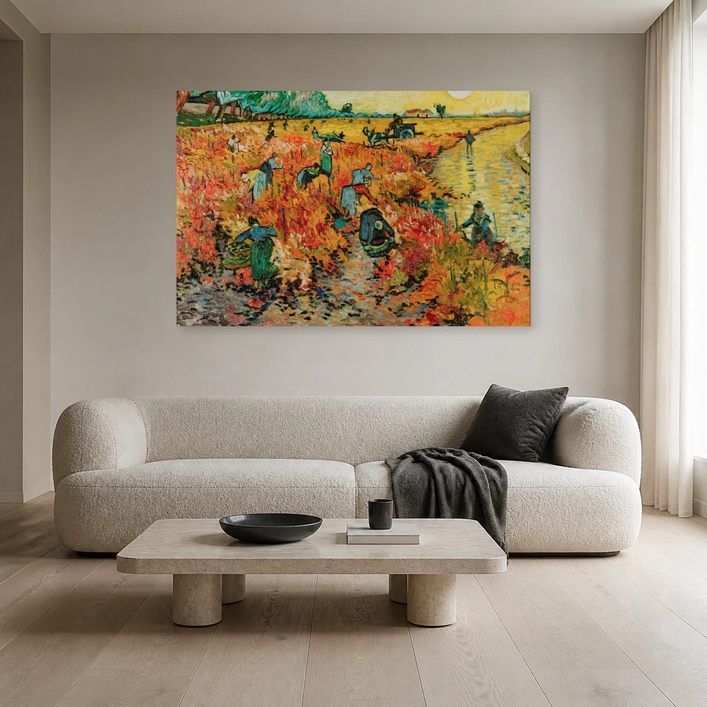 Tableau La Vigne rouge – Vincent van Gogh dans un salon - Art Virtuoso