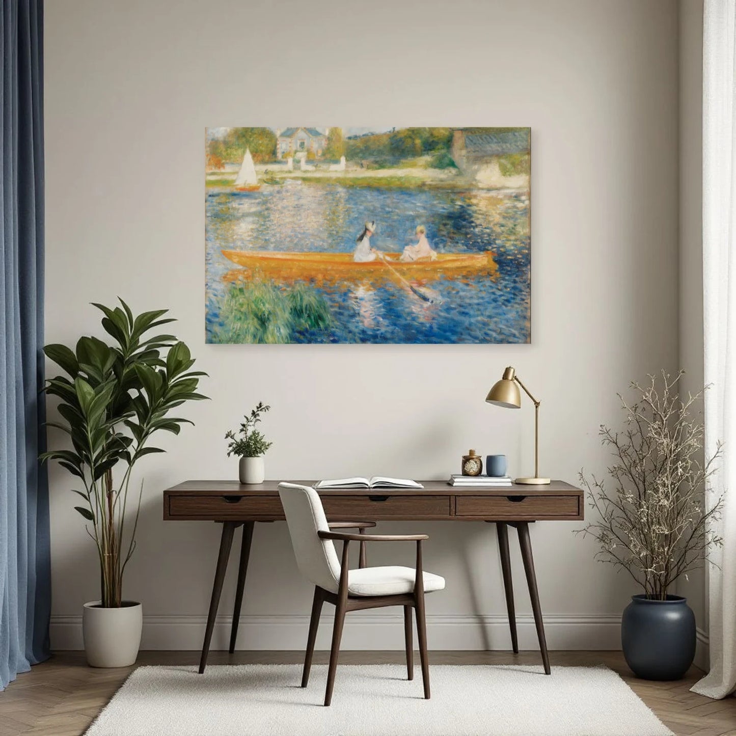 Tableau La Yole – Pierre-Auguste Renoir dans un bureau - Art Virtuoso