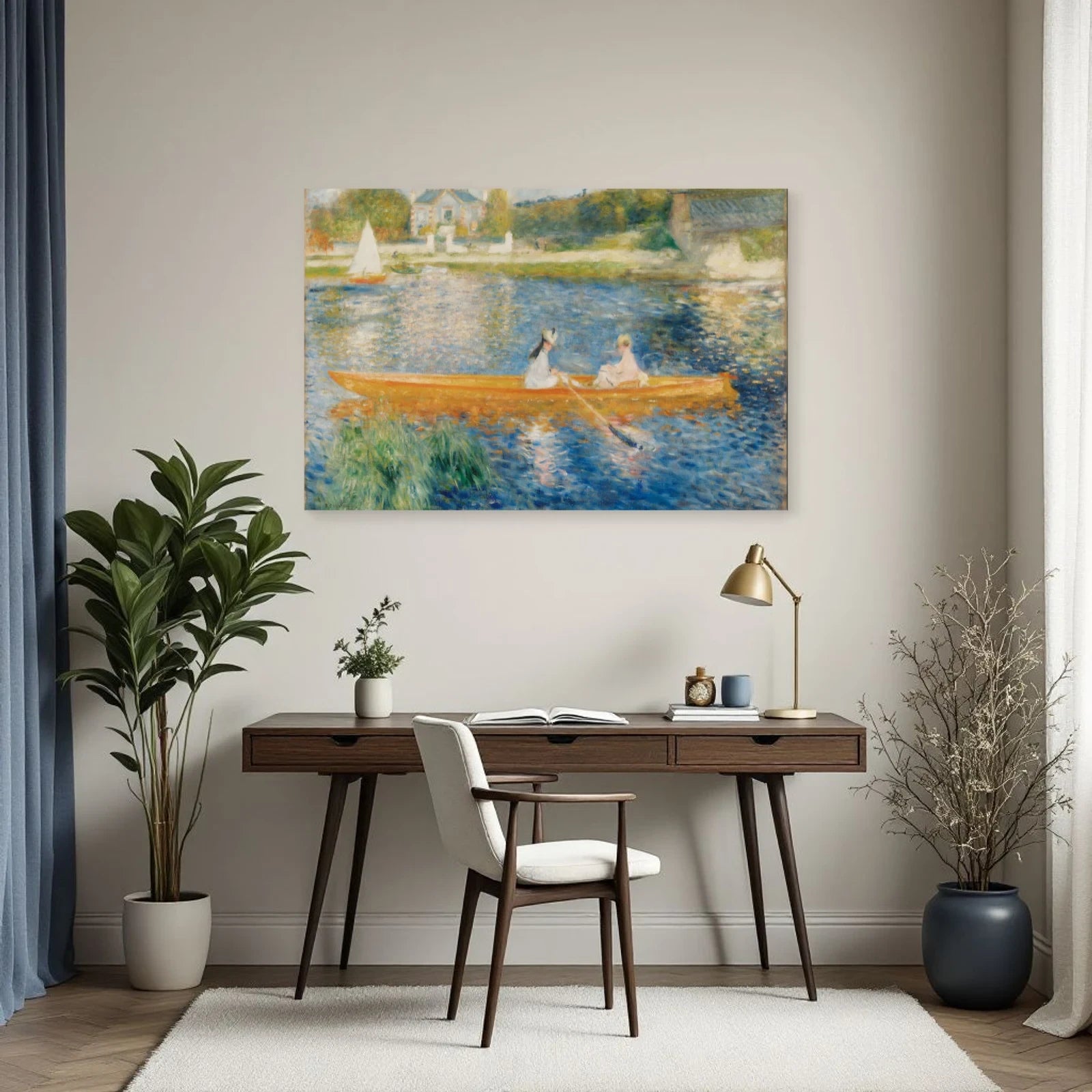 Tableau La Yole – Pierre-Auguste Renoir dans un bureau - Art Virtuoso