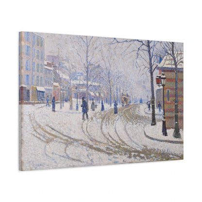 Tableau Le Boulevard de Clichy, la neige – Paul Signac - toile 3D avec bords imprimés - Art Virtuoso