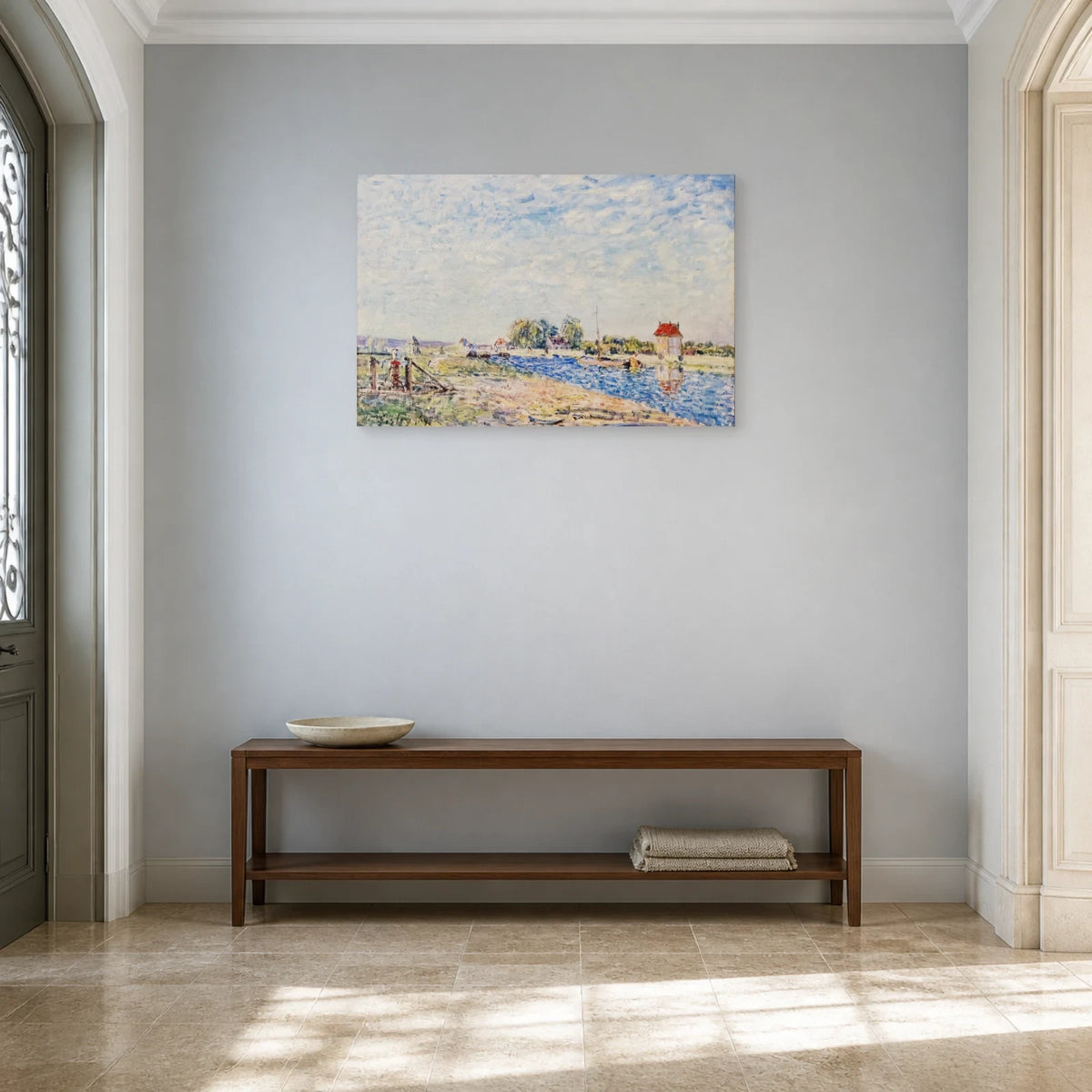 Tableau Le Canal du Loing – Alfred Sisley dans une entrée ou un couloir - Art Virtuoso