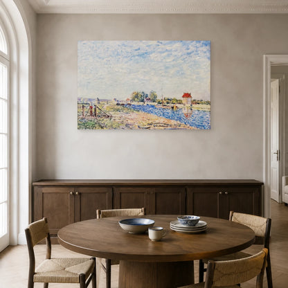 Tableau Le Canal du Loing – Alfred Sisley dans une salle à manger - Art Virtuoso