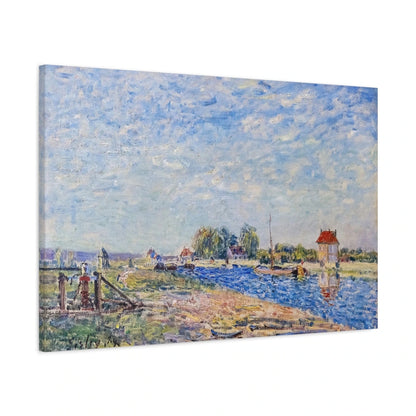 Tableau Le Canal du Loing – Alfred Sisley - toile 3D avec bords imprimés - Art Virtuoso