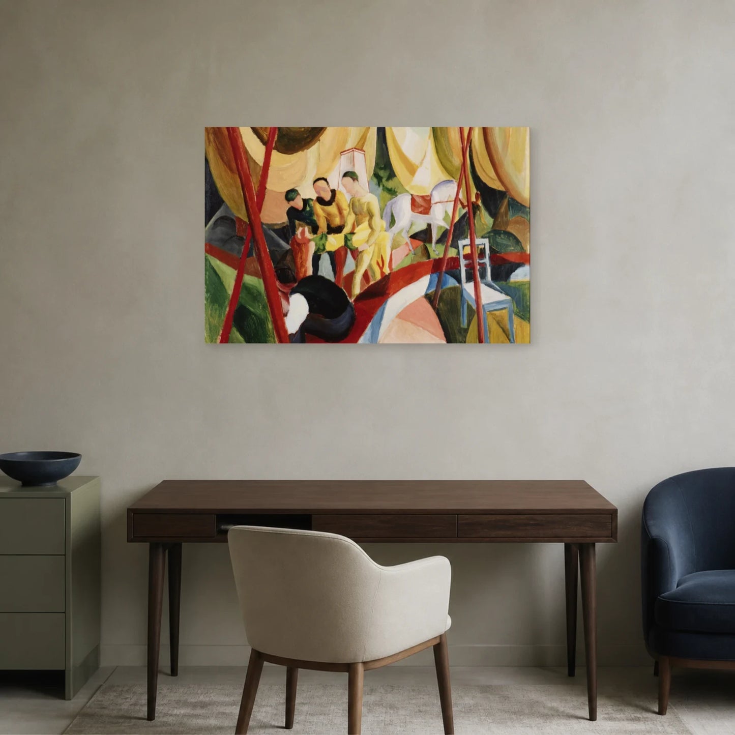 Tableau Le Cirque – August Macke dans un bureau - Art Virtuoso