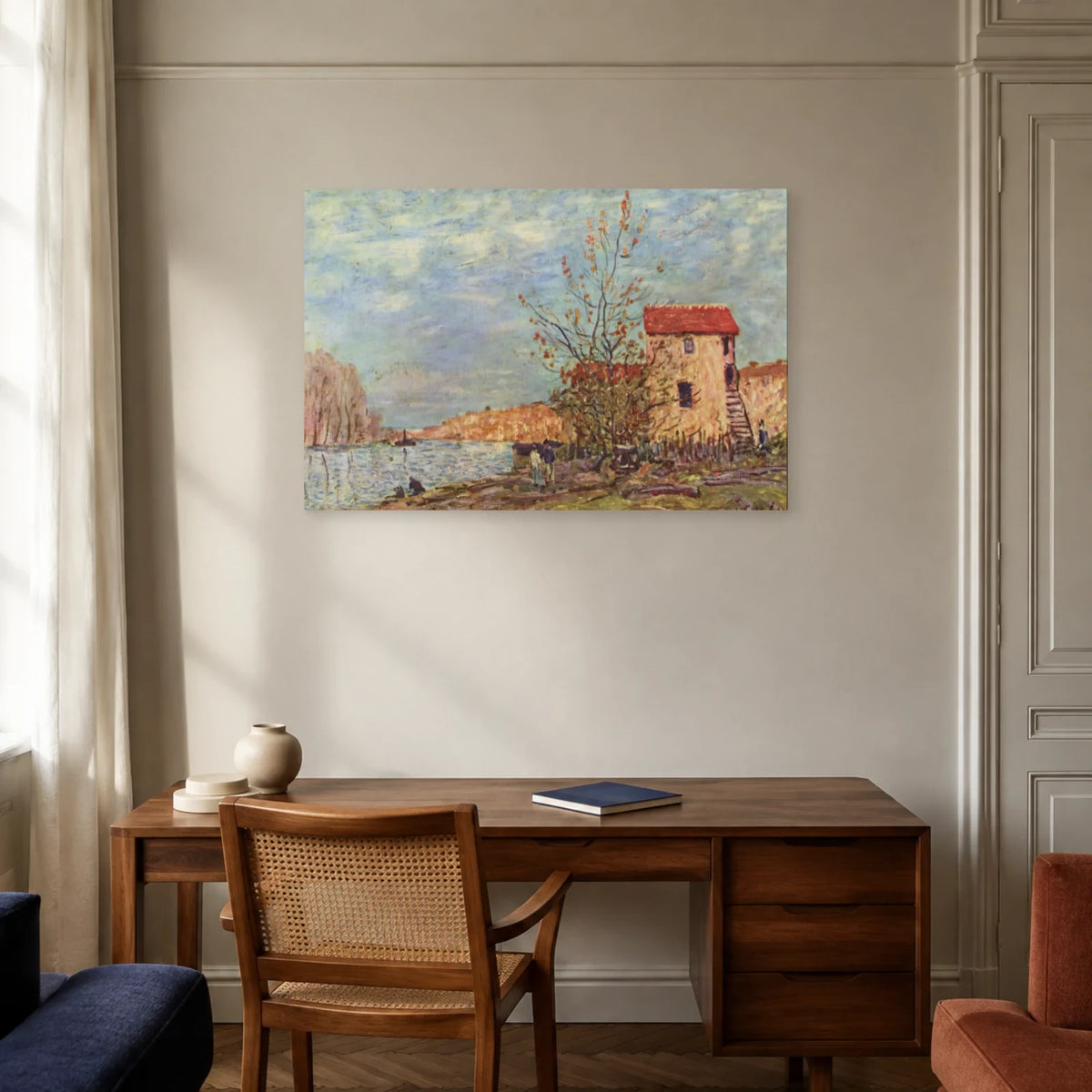 Tableau Le Loing à Moret – Alfred Sisley dans un bureau - Art Virtuoso