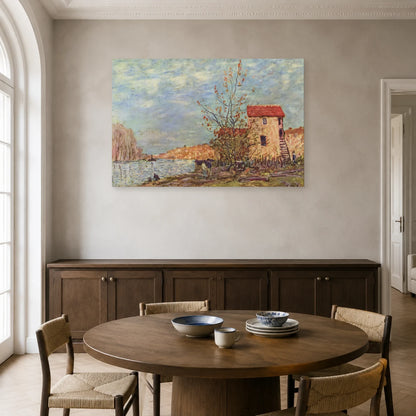 Tableau Le Loing à Moret – Alfred Sisley dans une salle à manger - Art Virtuoso