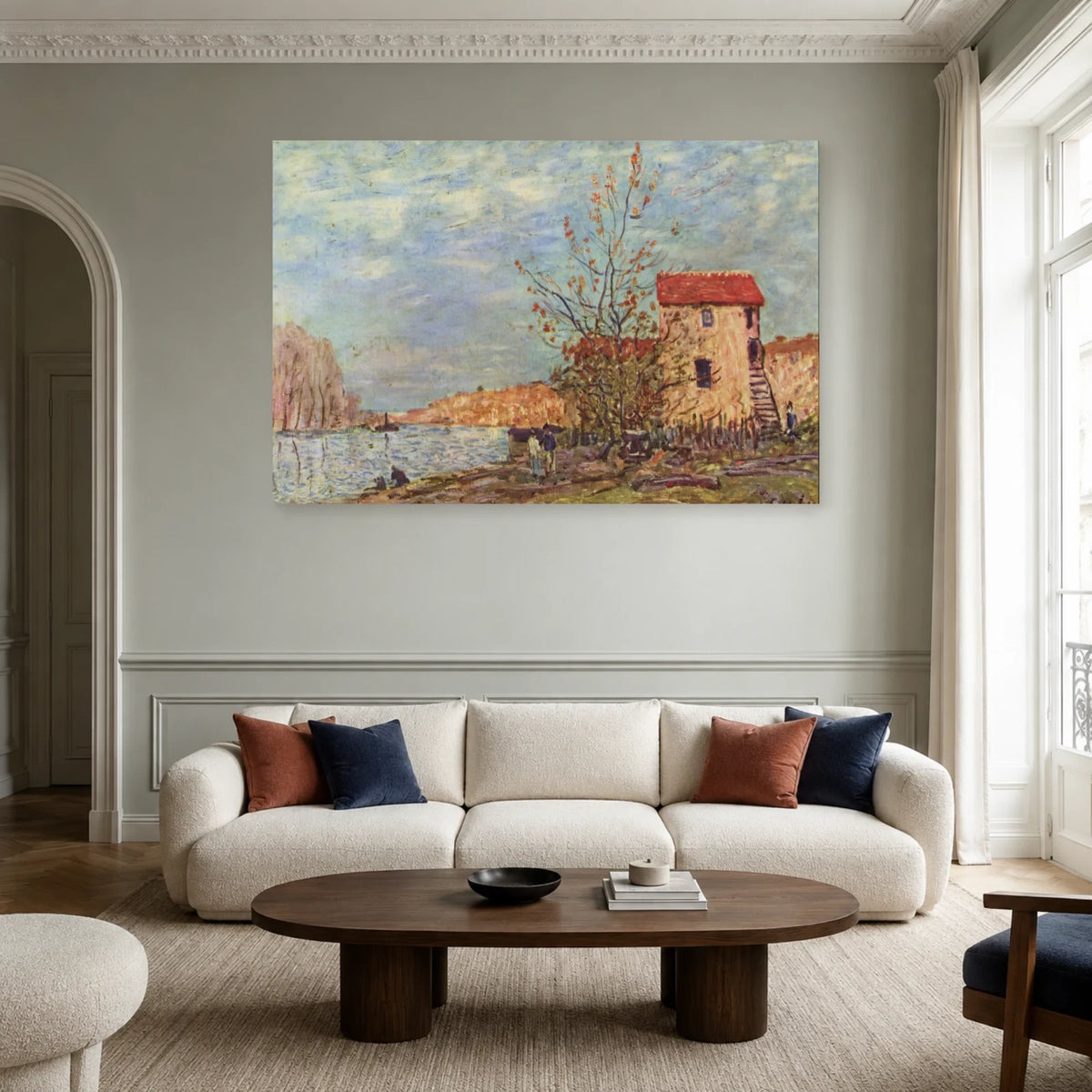 Tableau Le Loing à Moret – Alfred Sisley dans un salon - Art Virtuoso