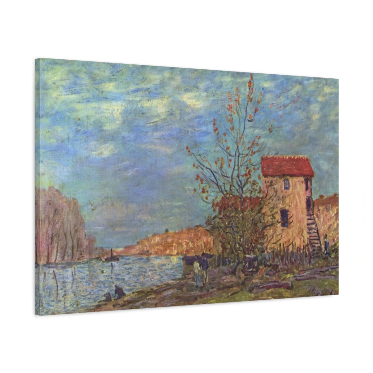 Tableau Le Loing à Moret – Alfred Sisley - toile 3D avec bords imprimés - Art Virtuoso