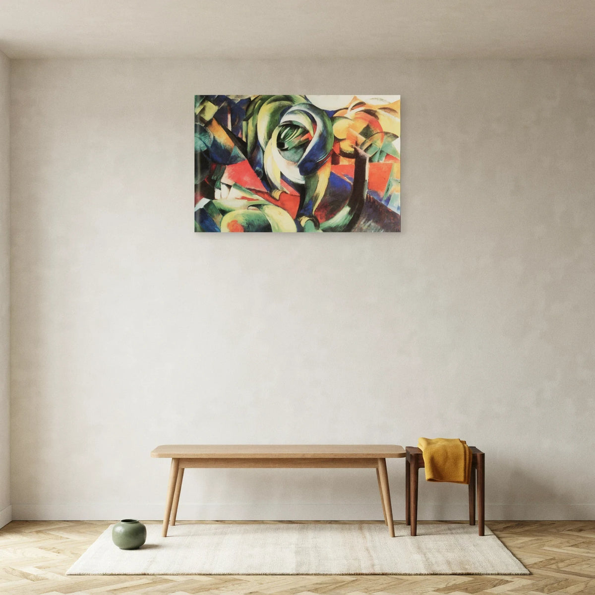 Tableau Le Mandrill – Franz Marc dans une entrée ou un couloir - Art Virtuoso