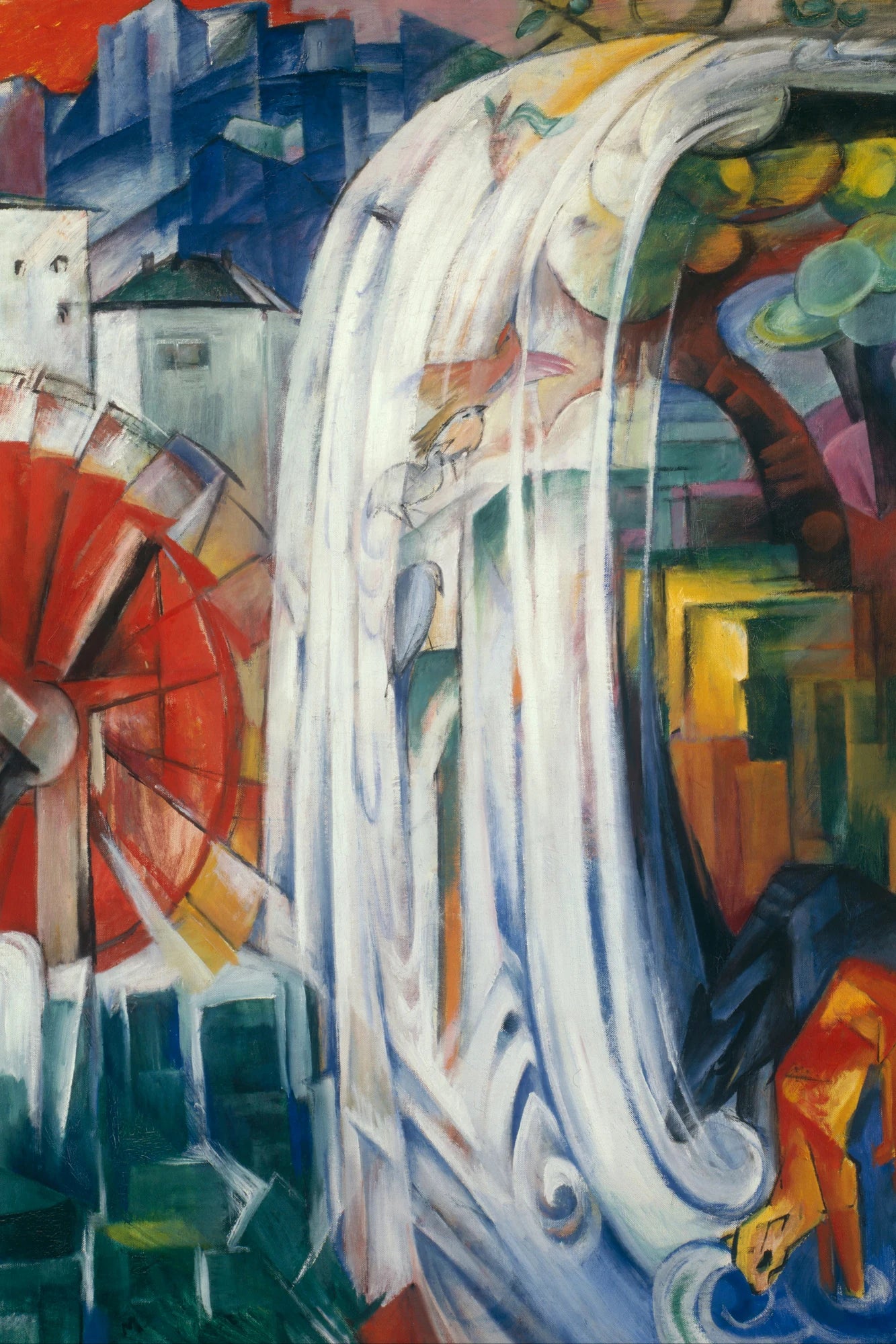 Moulin vertical coloré de Franz Marc – toile format L