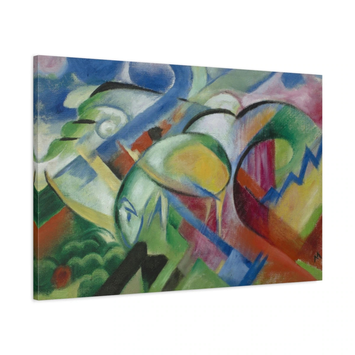 Tableau Le Mouton – Franz Marc - toile 3D avec bords imprimés - Art Virtuoso
