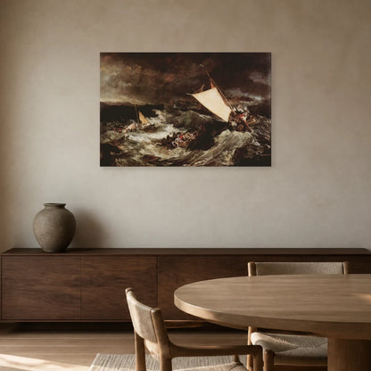 Tableau Le Naufrage – William Turner dans une salle à manger - Art Virtuoso