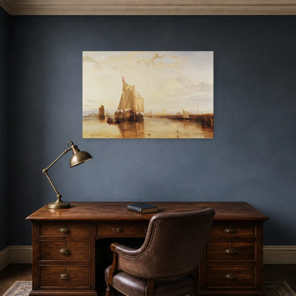 Tableau Le Paquebot de Dordrecht – William Turner dans un bureau - Art Virtuoso