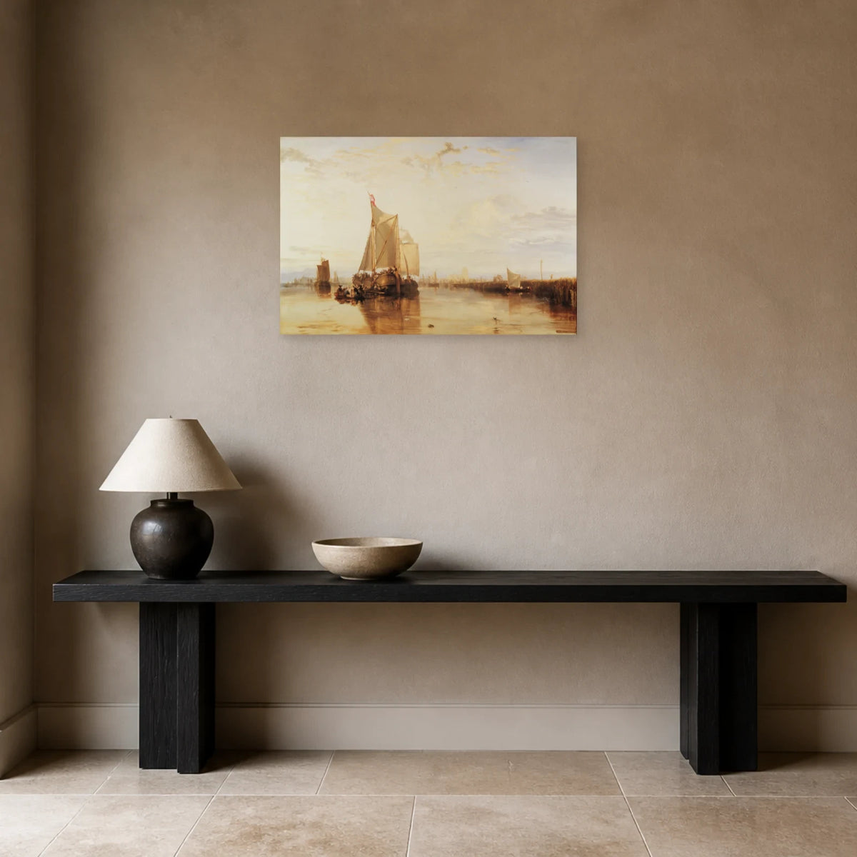 Tableau Le Paquebot de Dordrecht – William Turner dans une entrée ou un couloir - Art Virtuoso