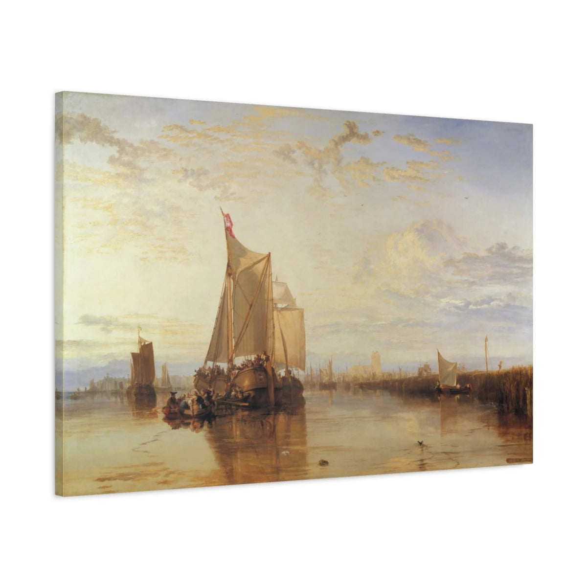 Tableau Le Paquebot de Dordrecht – William Turner - toile 3D avec bords imprimés - Art Virtuoso