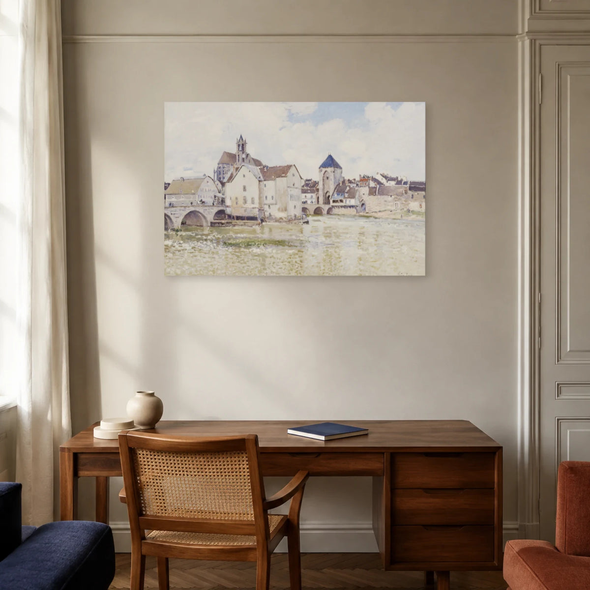 Tableau Le Pont de Moret – Alfred Sisley dans un bureau - Art Virtuoso