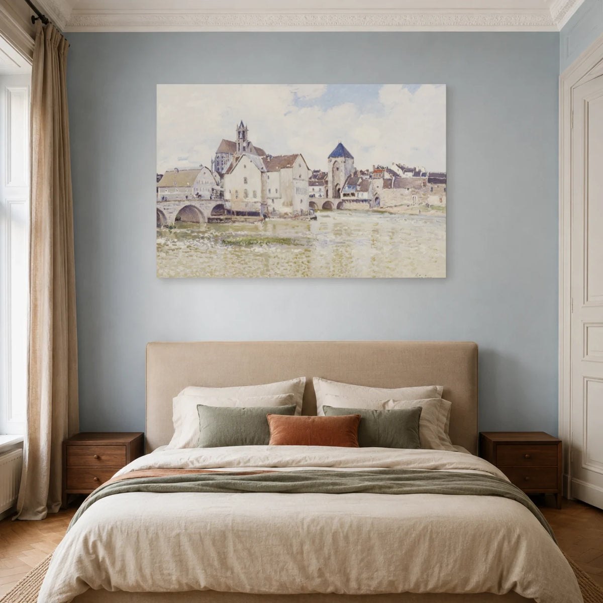 Tableau Le Pont de Moret – Alfred Sisley dans une chambre - Art Virtuoso
