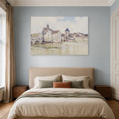 Tableau Le Pont de Moret – Alfred Sisley dans une chambre - Art Virtuoso