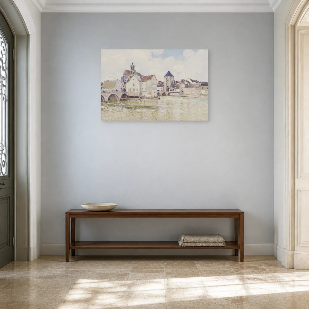 Tableau Le Pont de Moret – Alfred Sisley dans une entrée ou un couloir - Art Virtuoso