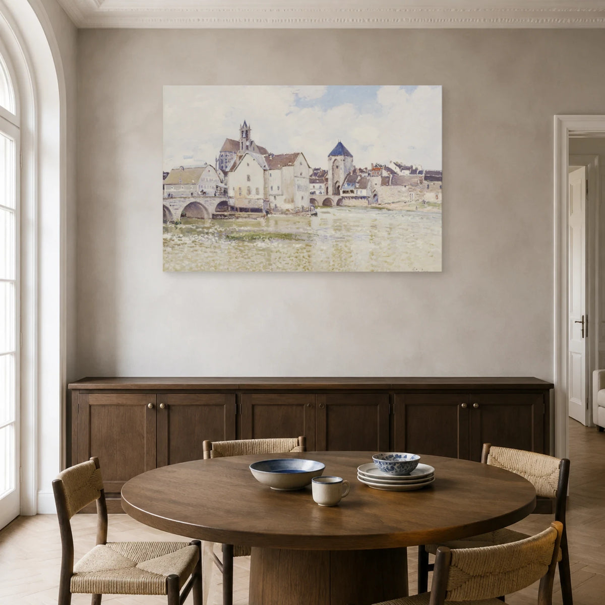 Tableau Le Pont de Moret – Alfred Sisley dans une salle à manger - Art Virtuoso