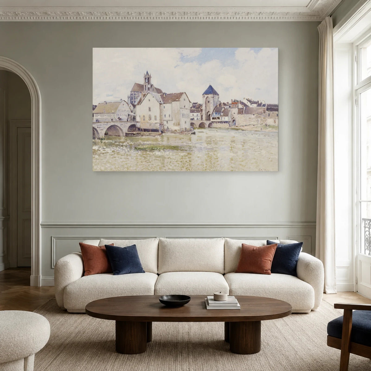 Tableau Le Pont de Moret – Alfred Sisley dans un salon - Art Virtuoso