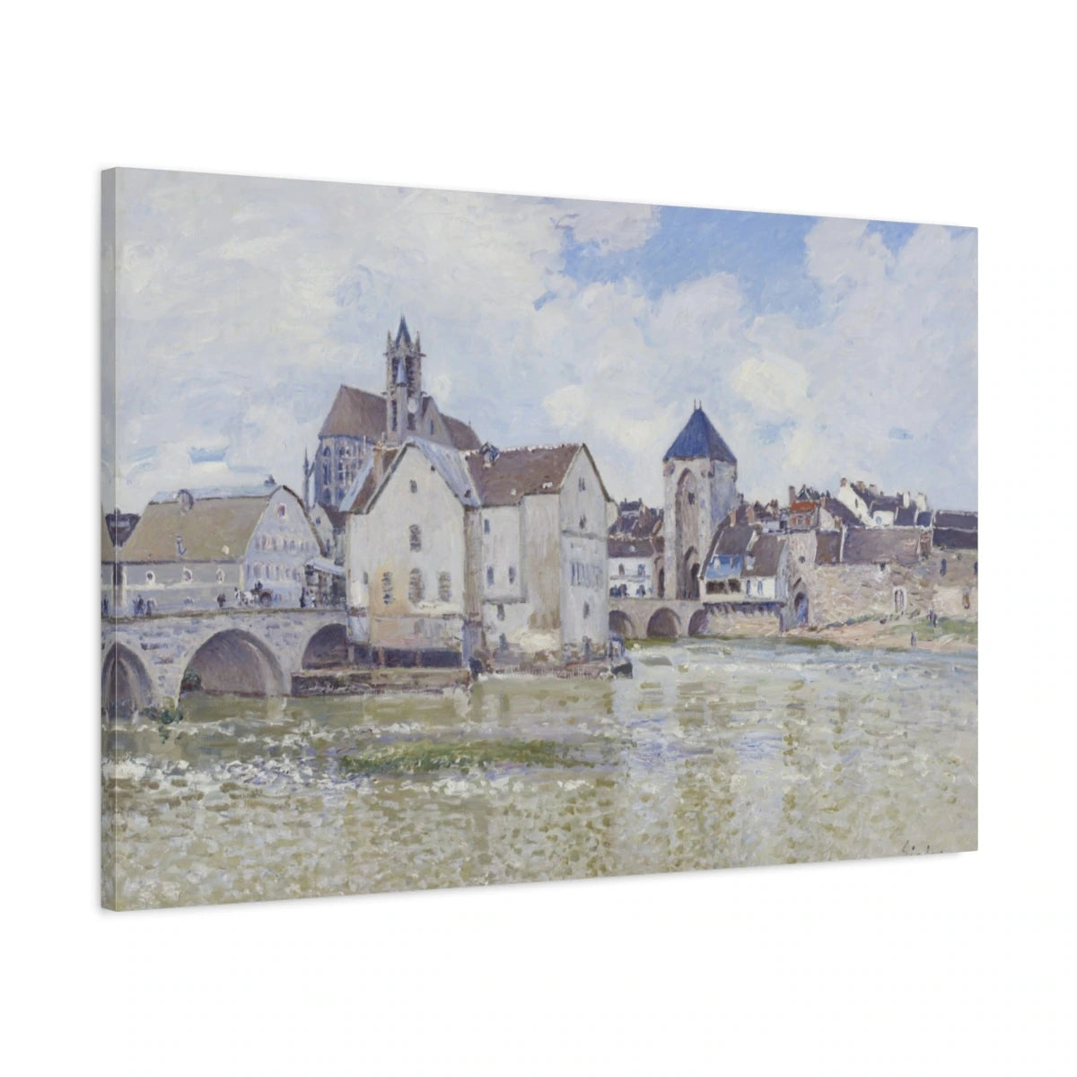 Tableau Le Pont de Moret – Alfred Sisley - toile 3D avec bords imprimés - Art Virtuoso