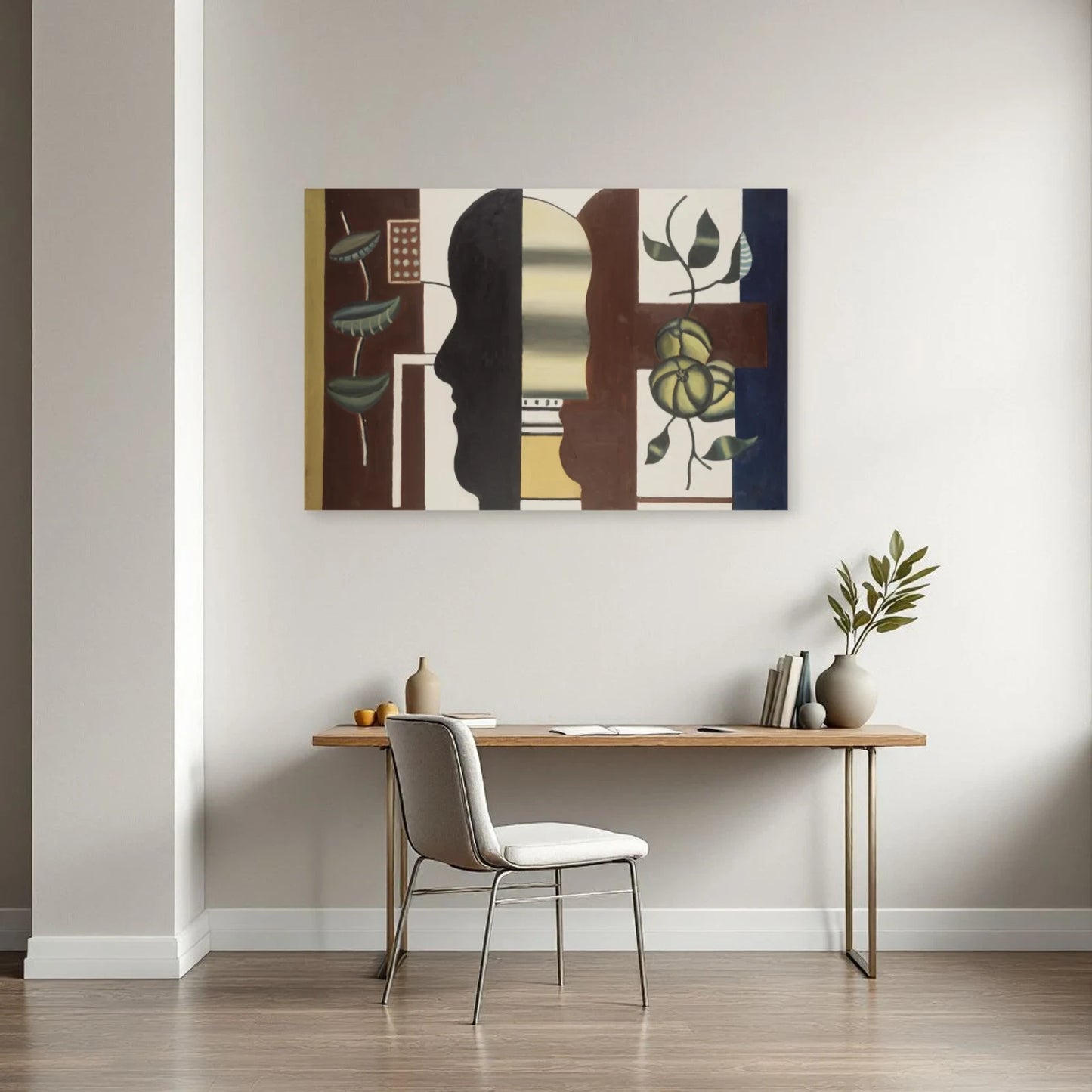 Tableau Le Profil noir – Fernand Léger dans un bureau - Art Virtuoso