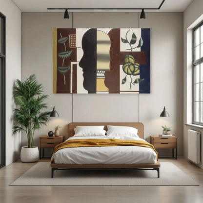 Tableau Le Profil noir – Fernand Léger dans une chambre - Art Virtuoso