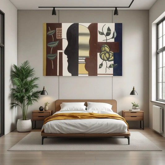 Tableau Le Profil noir – Fernand Léger dans une chambre - Art Virtuoso