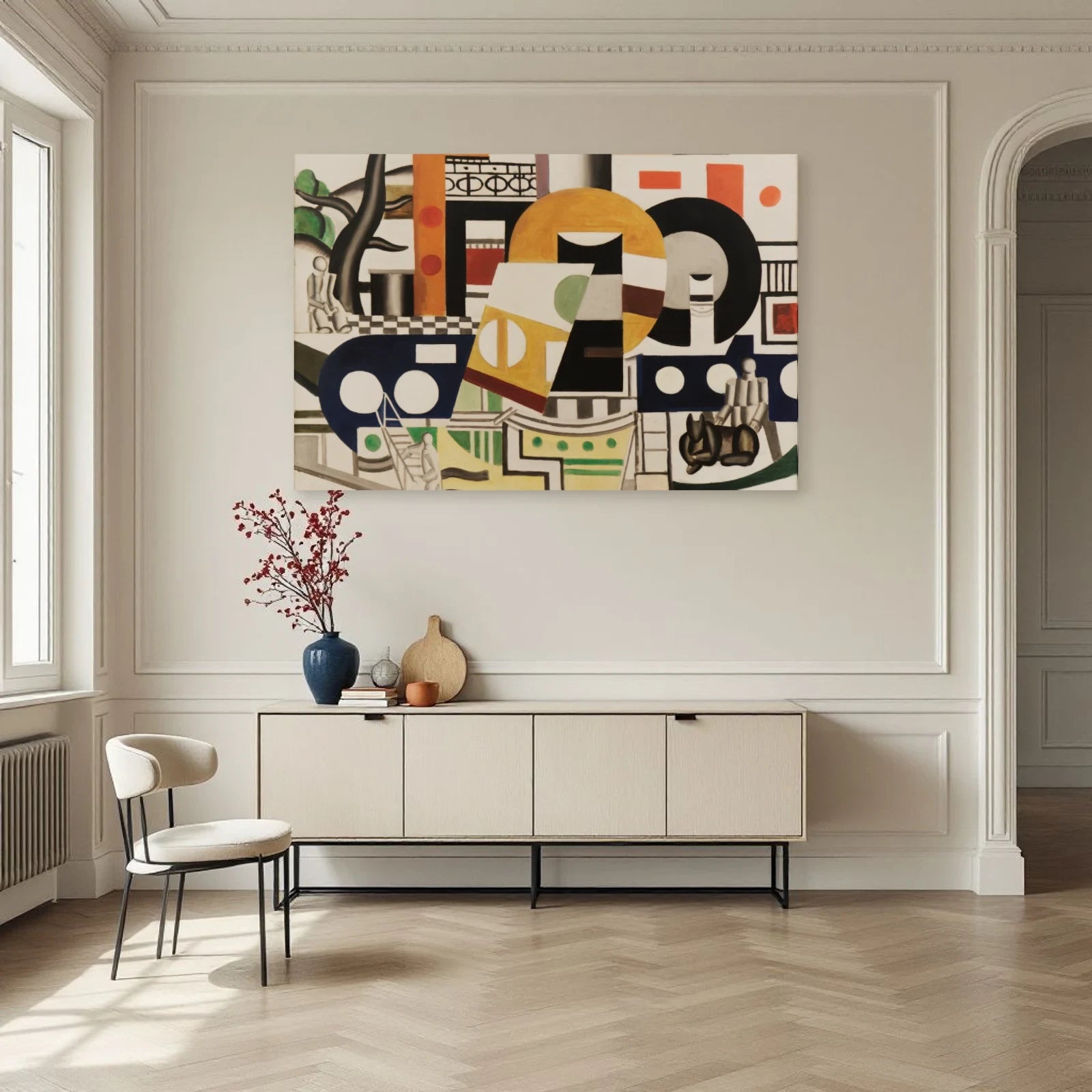 Tableau Le Remorqueur – Fernand Léger dans une salle à manger - Art Virtuoso