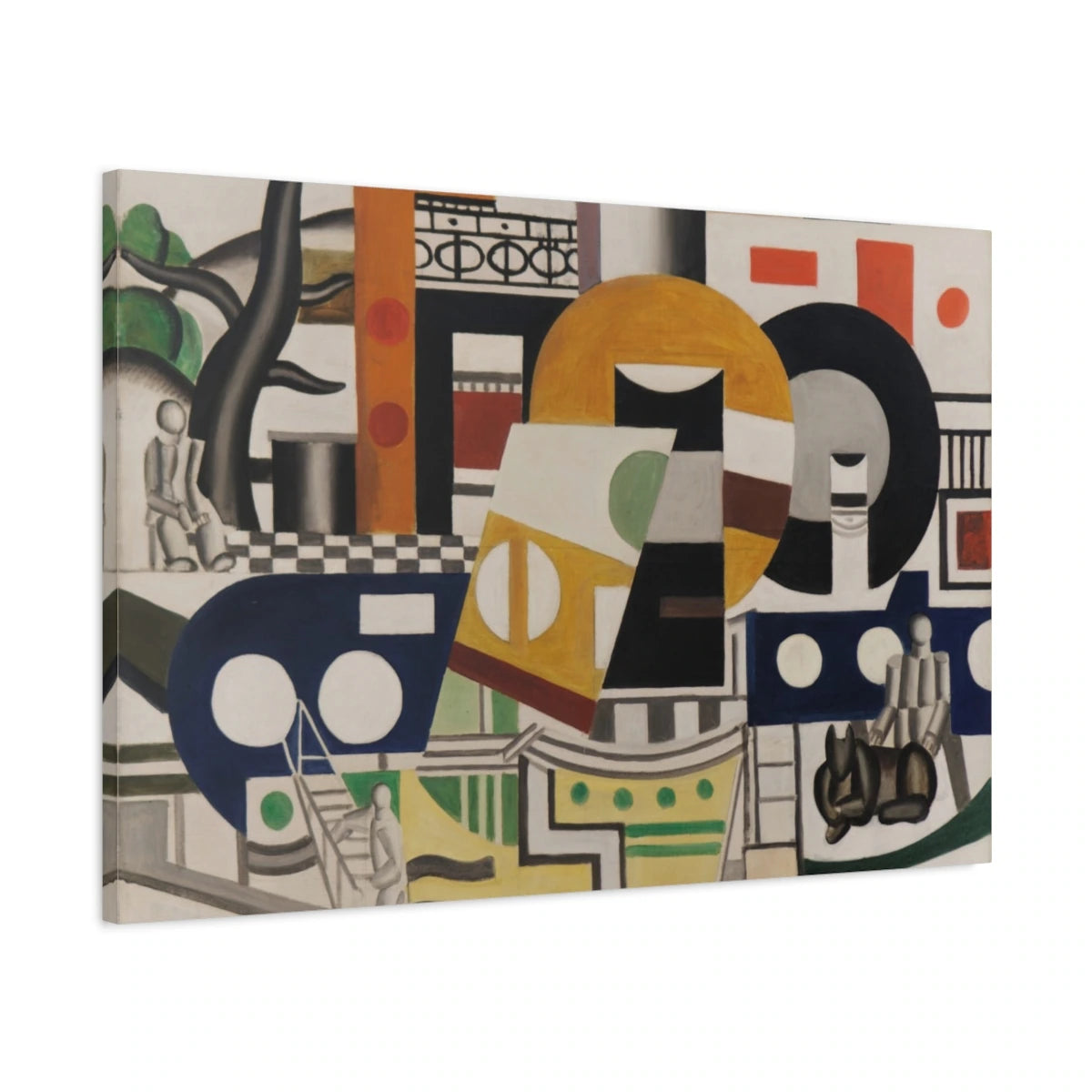 Tableau Le Remorqueur – Fernand Léger vue de profil, toile 3D avec bords imprimés