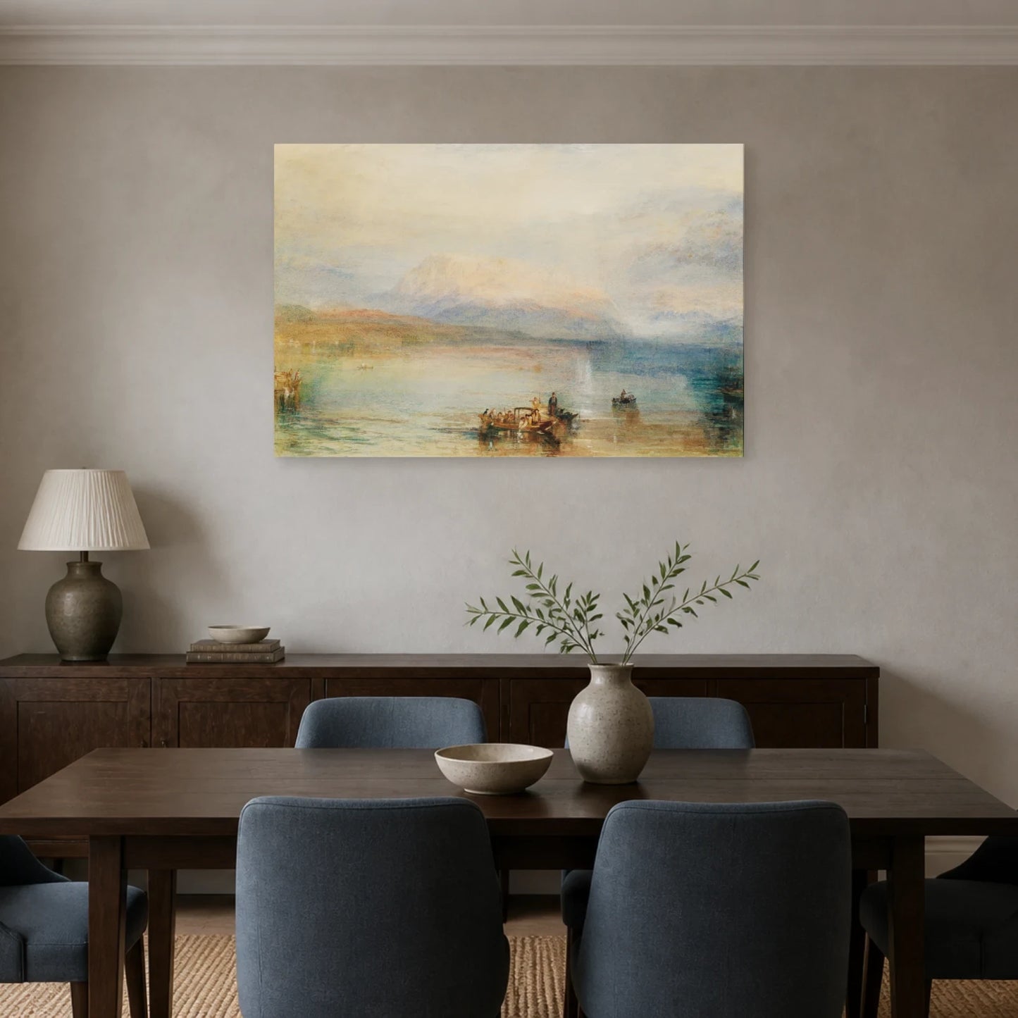 Tableau Le Rigi rouge – William Turner dans une salle à manger - Art Virtuoso