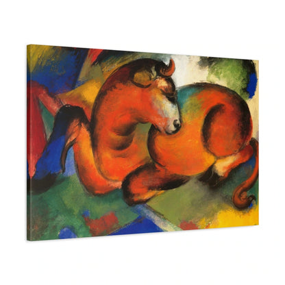 Tableau Le Taureau rouge – Franz Marc - toile 3D avec bords imprimés - Art Virtuoso