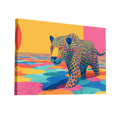 Product Hero 3D WebP Tableau Léopard Design : Vision Kaléidoscope - Art Virtuoso