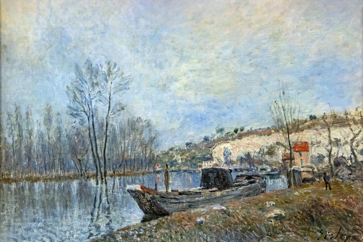 Les Bords du Loing vers Moret, reproduction impressionniste – toile format L