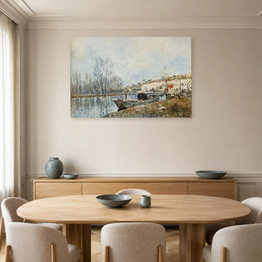 Tableau Les Bords du Loing vers Moret – Alfred Sisley dans une salle à manger - Art Virtuoso