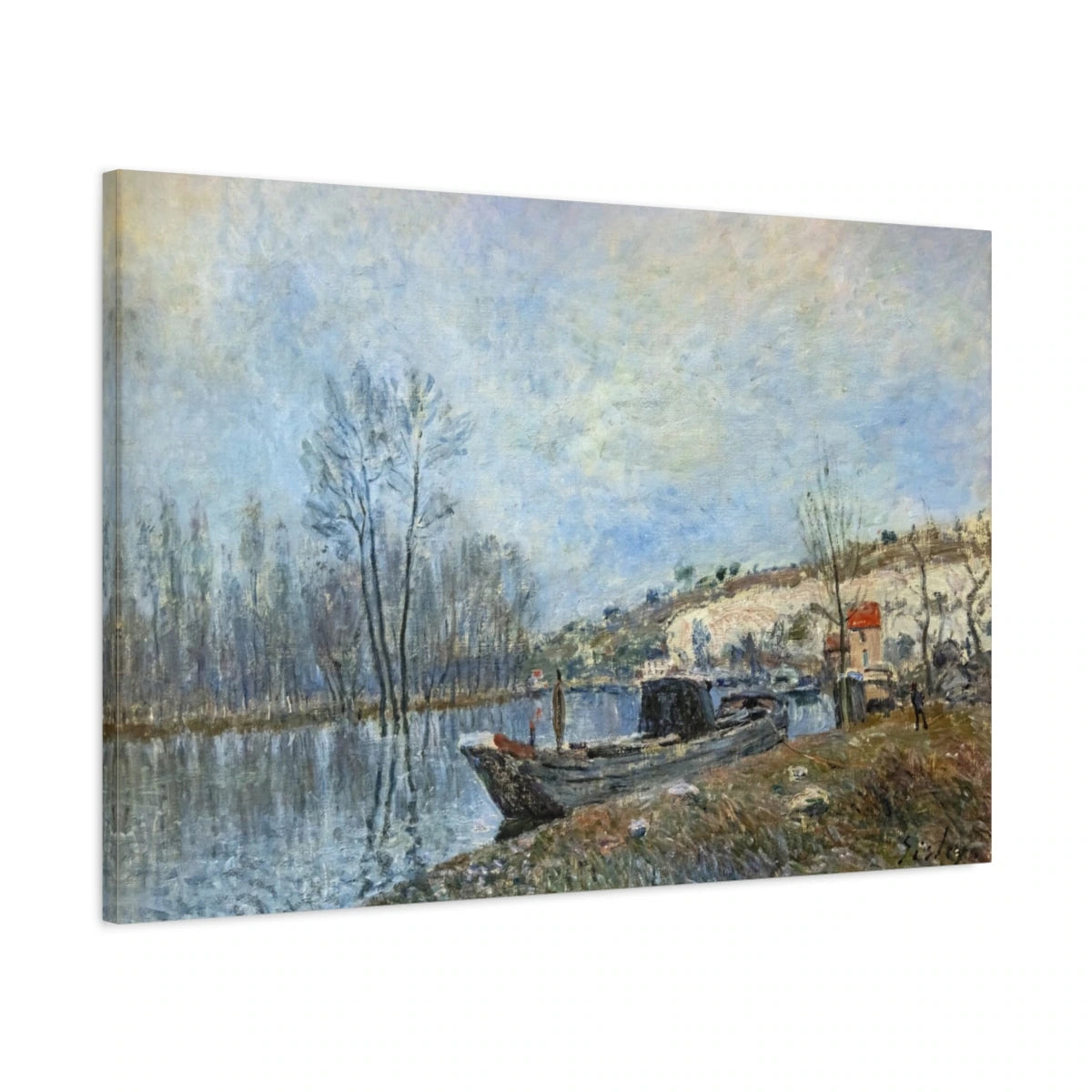Tableau Les Bords du Loing vers Moret – Alfred Sisley - toile 3D avec bords imprimés - Art Virtuoso