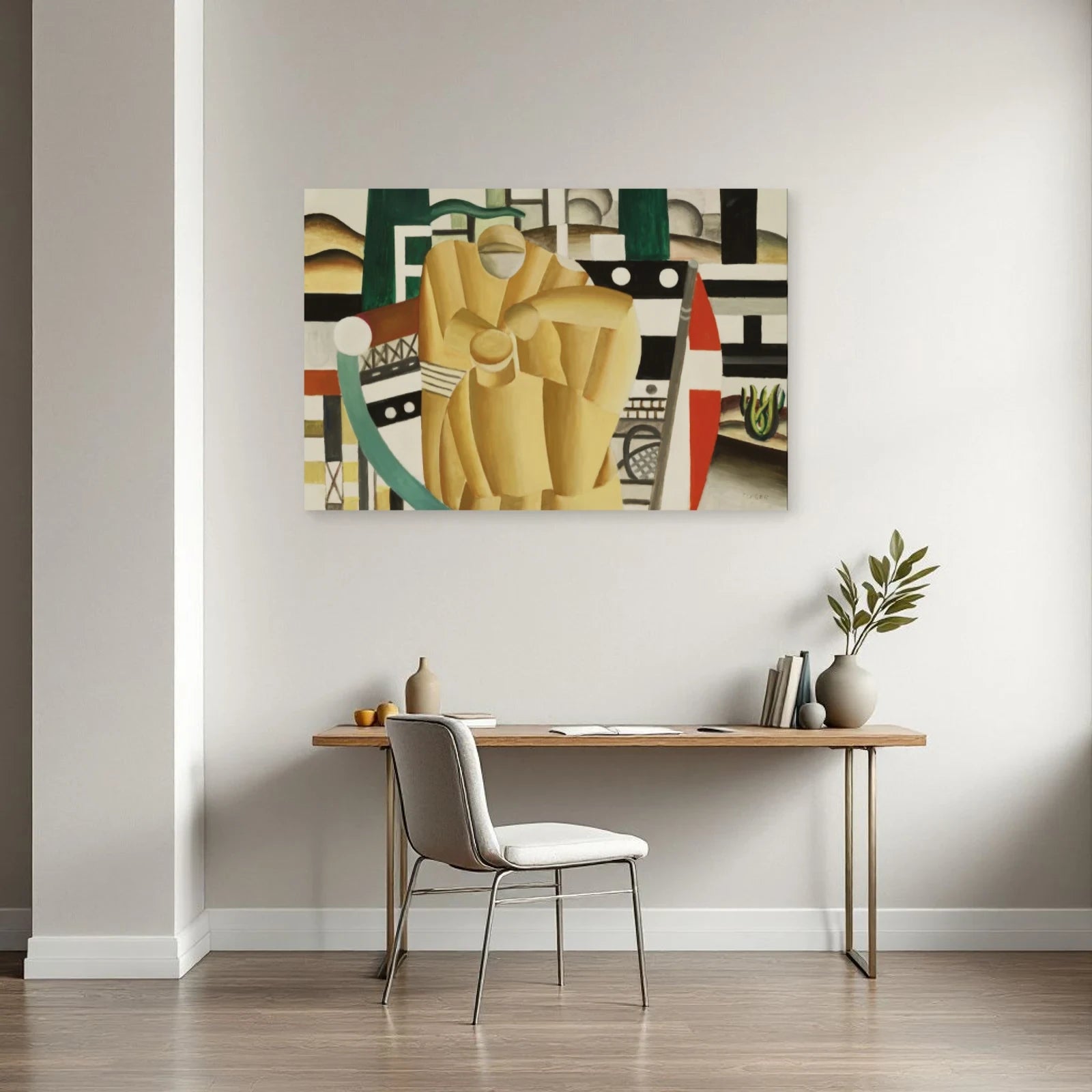 Tableau Les Deux Pêcheurs – Fernand Léger dans un bureau - Art Virtuoso
